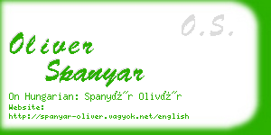 oliver spanyar business card